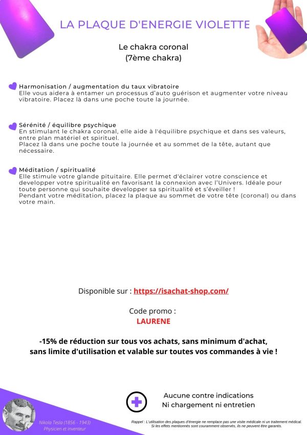 guide d'utilisation - plaque violette |  | Boutique de Laurène Baldassara